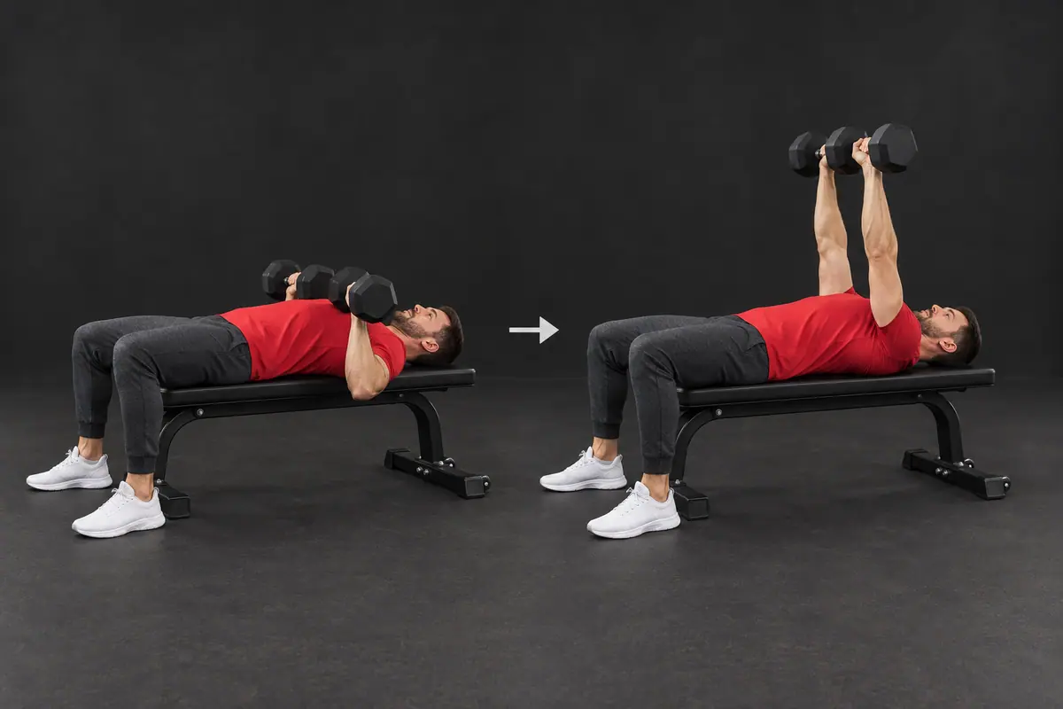 Bench press illustration from the app